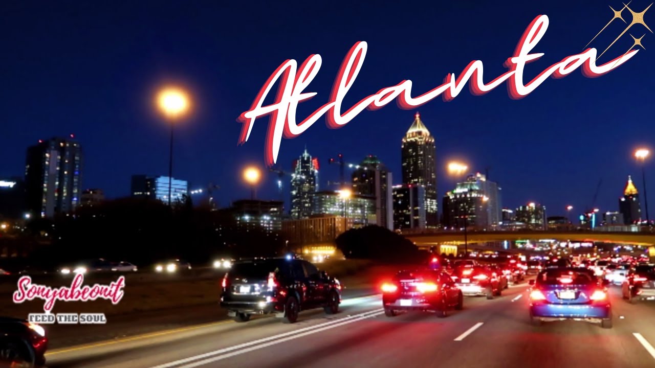 Atlanta Traffic at Night Is… RELAXING?! 🌃 Peaceful City Lights Drive