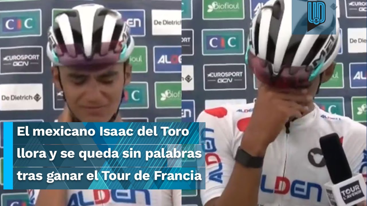 Isaac del Toro llora y se queda sin palabras tras ganar el Tour de Francia Sub-23