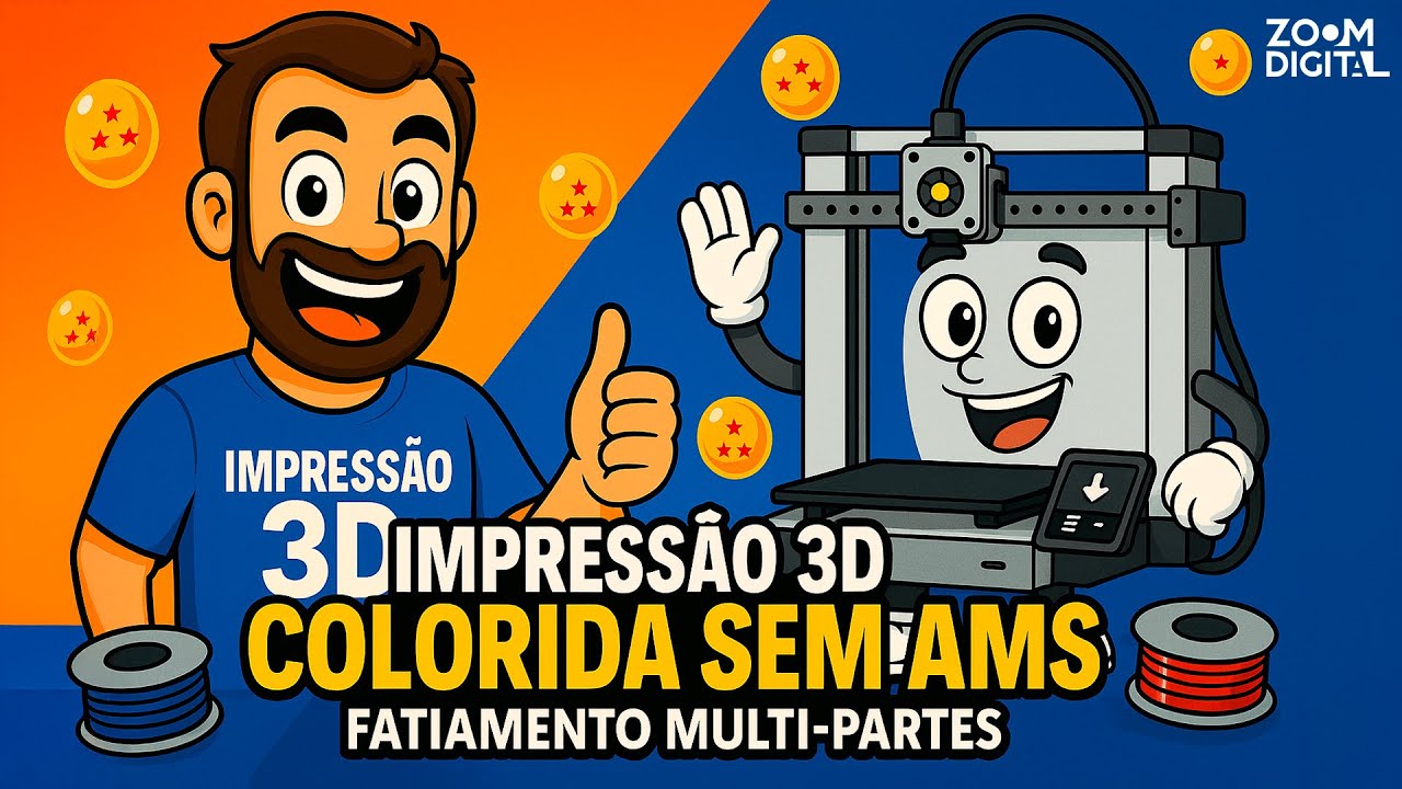 ✅ Como Imprimir em 3D com Cores sem AMS – Técnica Simples e Eficiente!