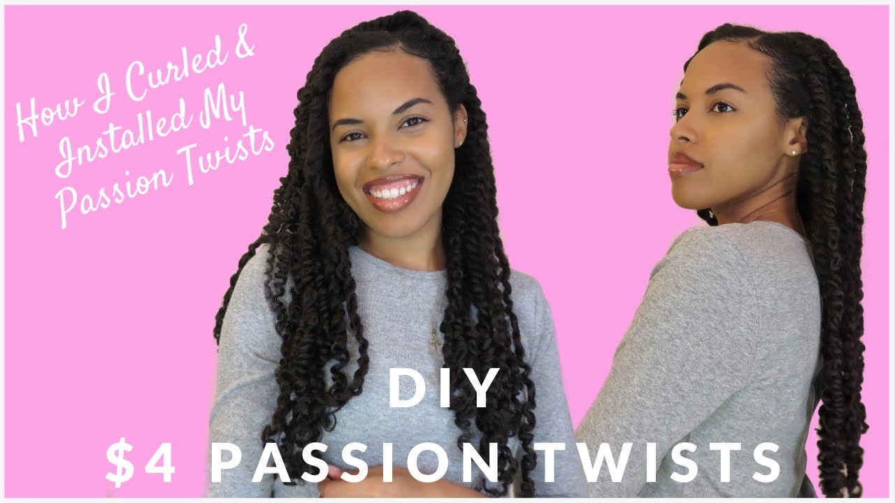 DIY $4 Passion Twists with Straight Kanekalon Braiding Hair | Natural Hair Protective Style