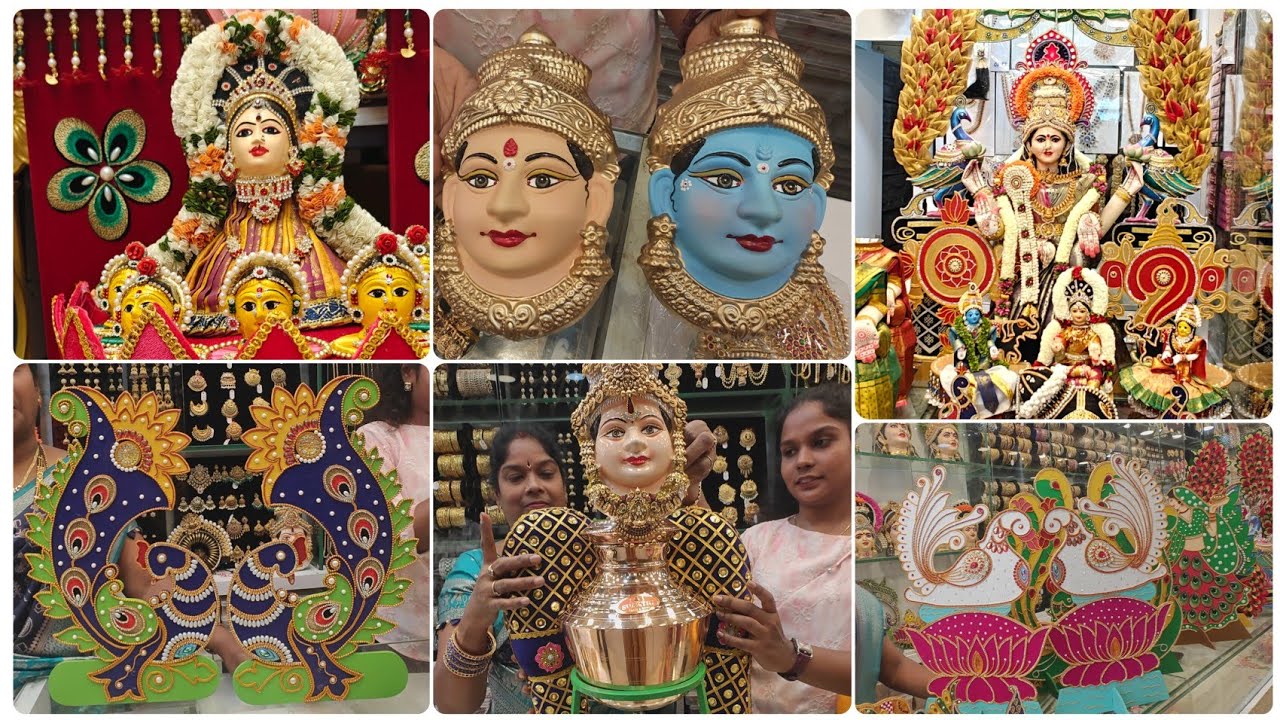 Vara mahalakshmi Tanjavur Painting Faces  decoration Items Single Pieces courier available