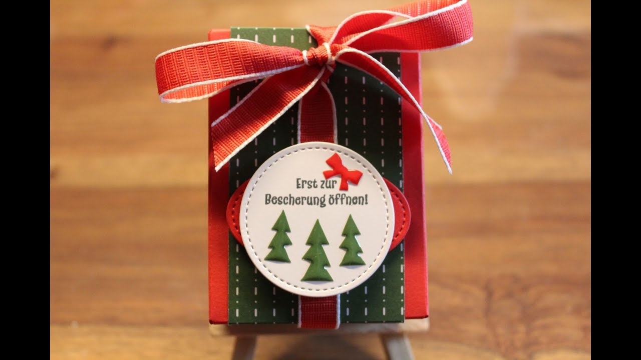 Geschenkbox zu Weihnachten (Stanz Falzbrett Geschenktüten) Stampin UP!!