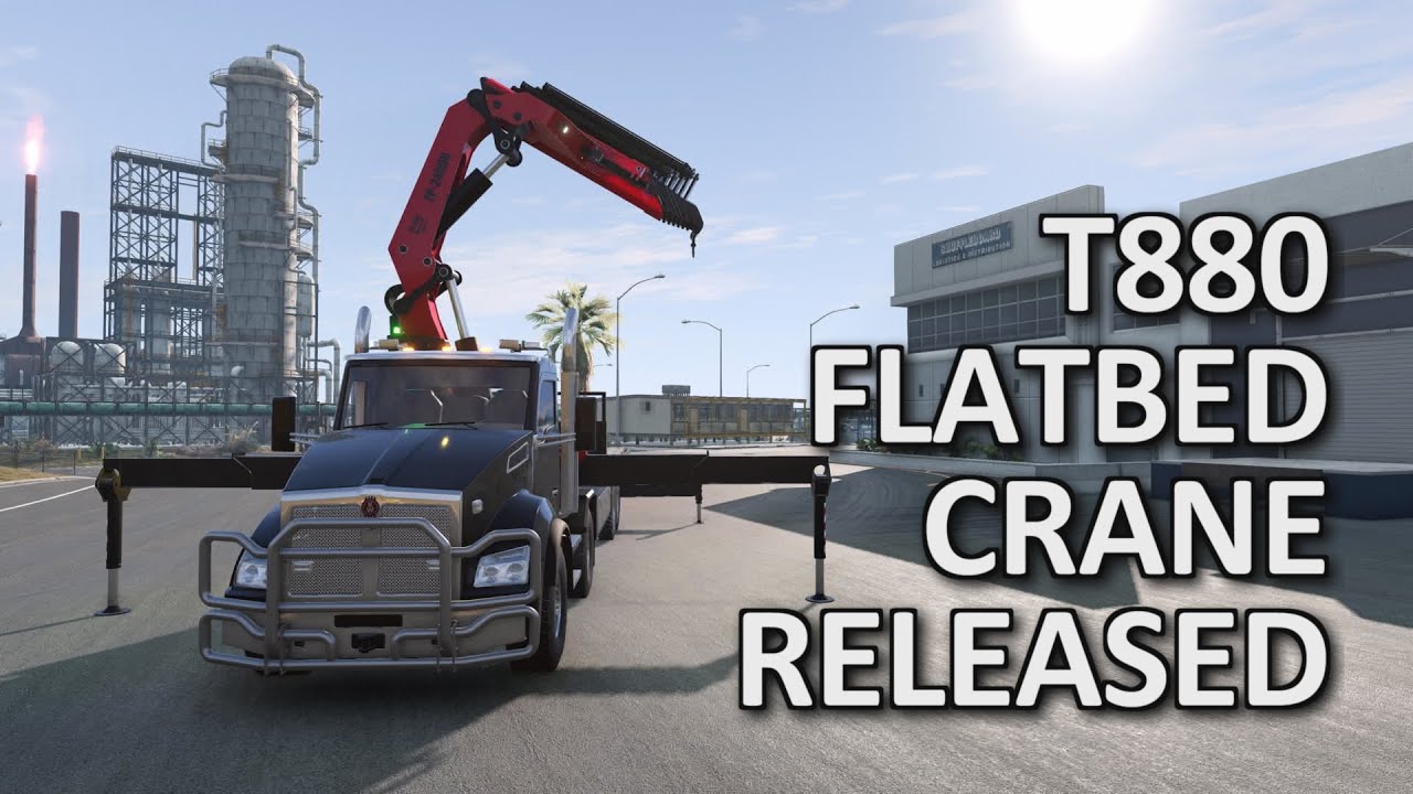 T880 Flatbed Crane Released | BeamNG.drive