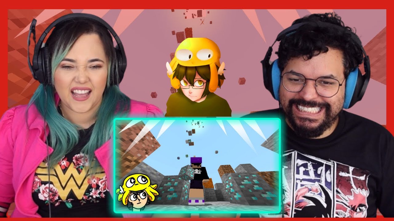 Minecraft só que tudo cai do céu, a primeira evolução (kksaiko) ‹ REACT ›
