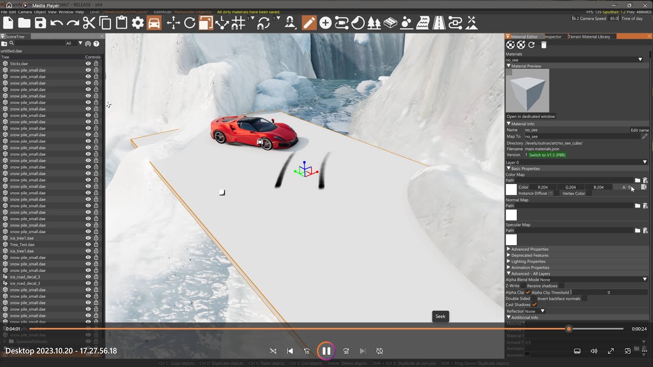 Making a Mesh from Blender have Collisions, but not see it... Question from Comments