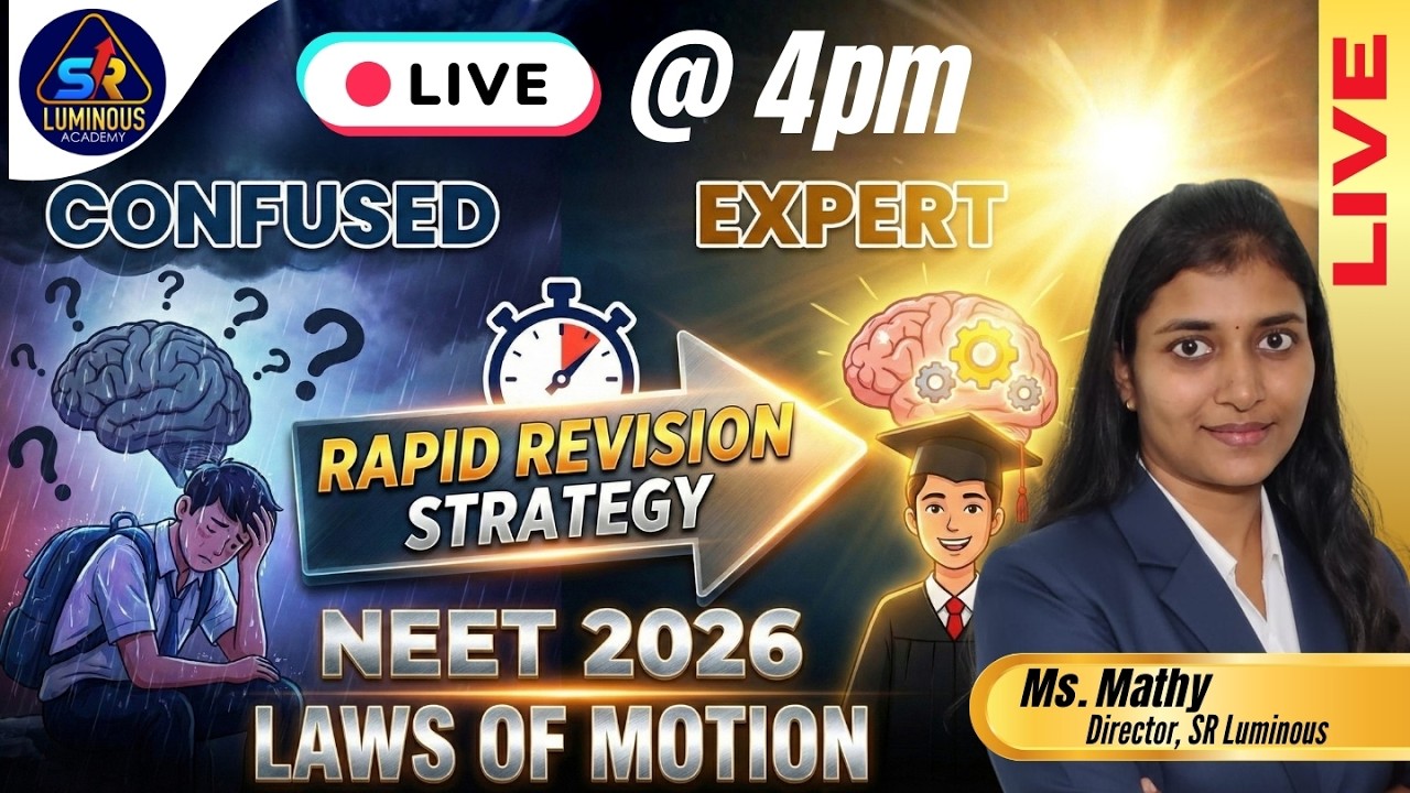 LIVE 🔴 Confused About Laws of Motion? 🤯 Join This LIVE & Become an Expert! | Ms. Mathy mam, Director