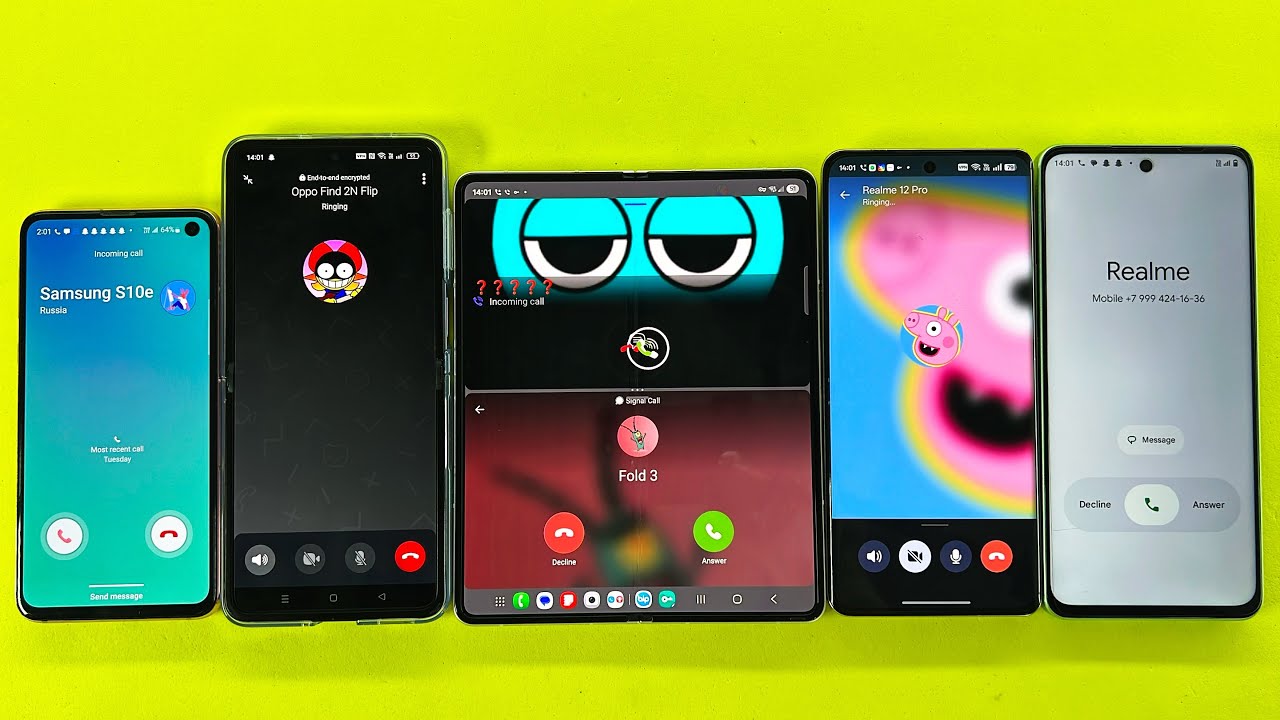 Social Media Viber + Signal + Incoming Outgoing Call Samsung Z Fold3, S10e, OPPO Flip, Realme 12P