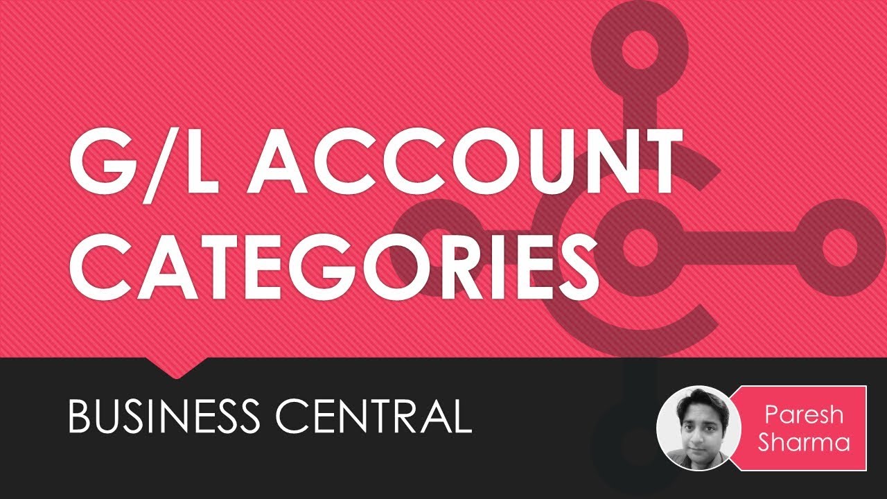 Business Central - GL Account Categories