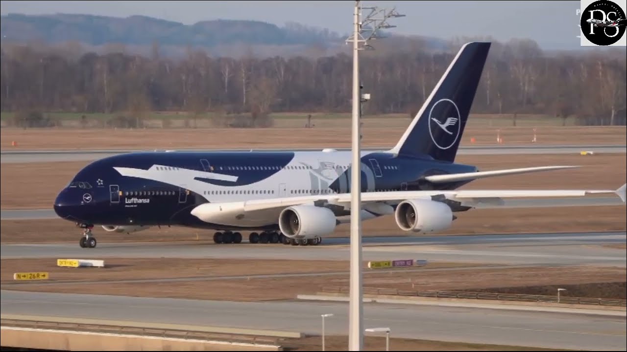 #lufthansa  Super A380 Lufthansa100 years Takeoff