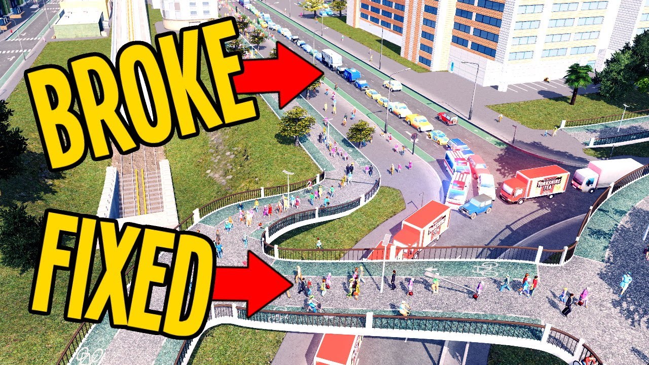 What will Pedestrians Choose: Walk? Bike? Taxi? Car? Bus? Metro? - Cities Skylines