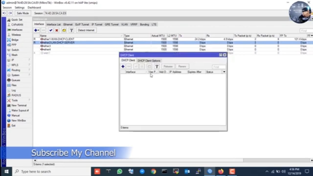DHCP Client & DHCP Server Configuration in MikroTik Router