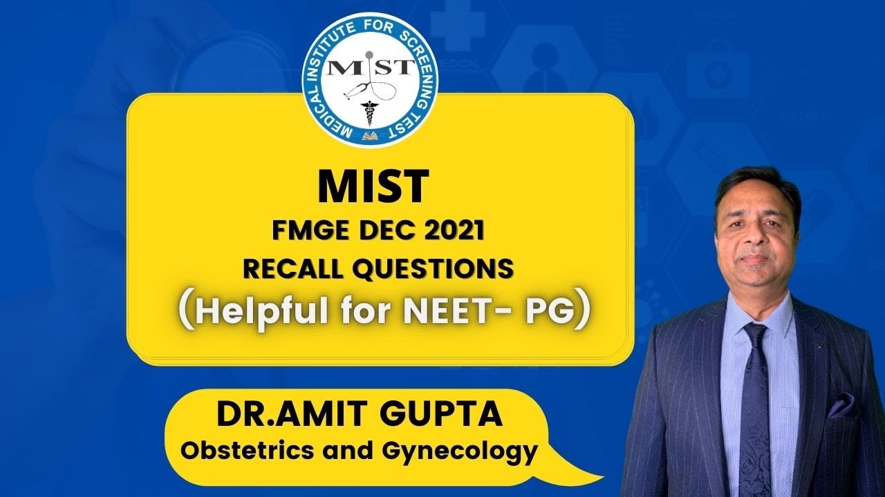 OBG Questions Recall FMGE Dec 2021- Helpful for NEET PG | Dr. Amit Gupta