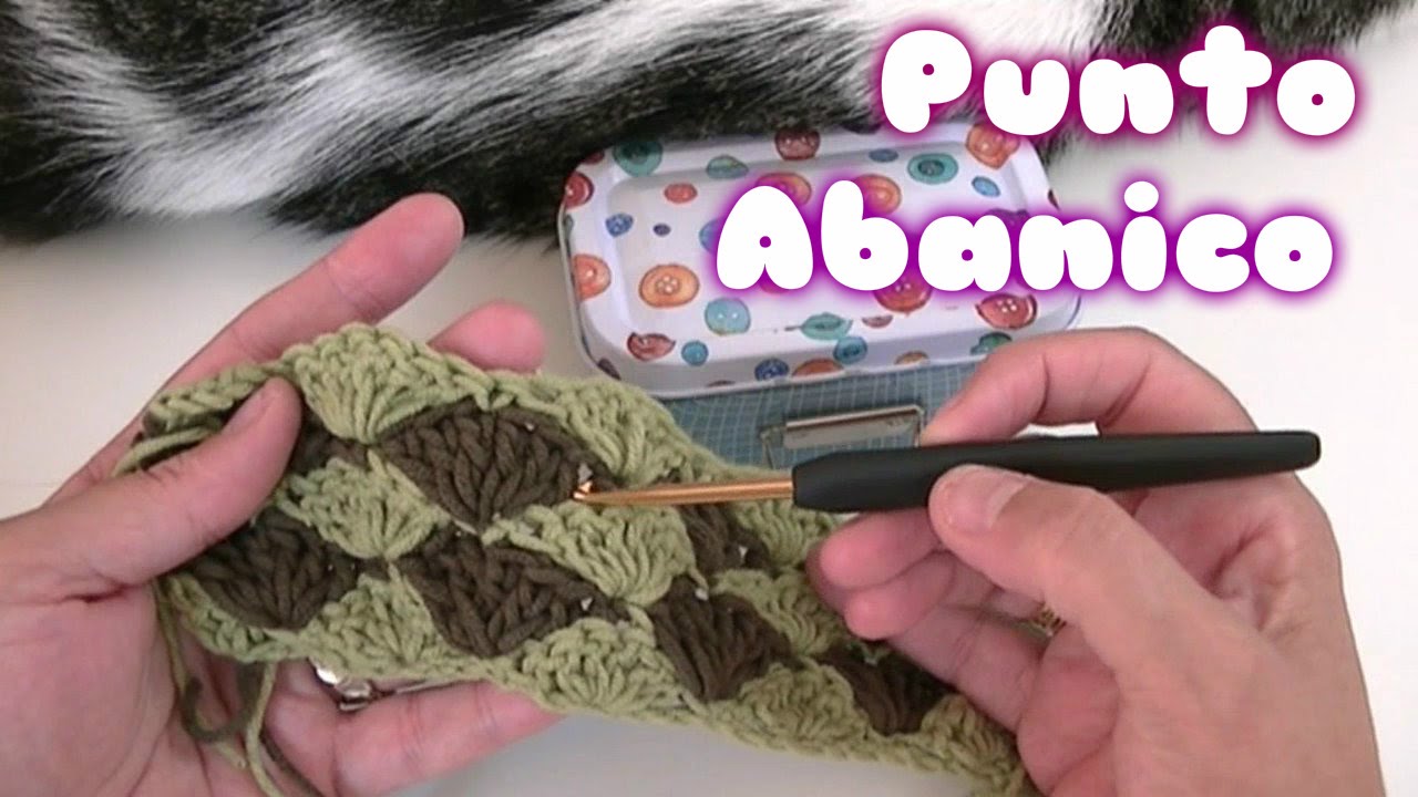 PUNTO ABANICO A CROCHET  PASO A PASO| TEJER EL PUNTO ABANICO A CROCHET