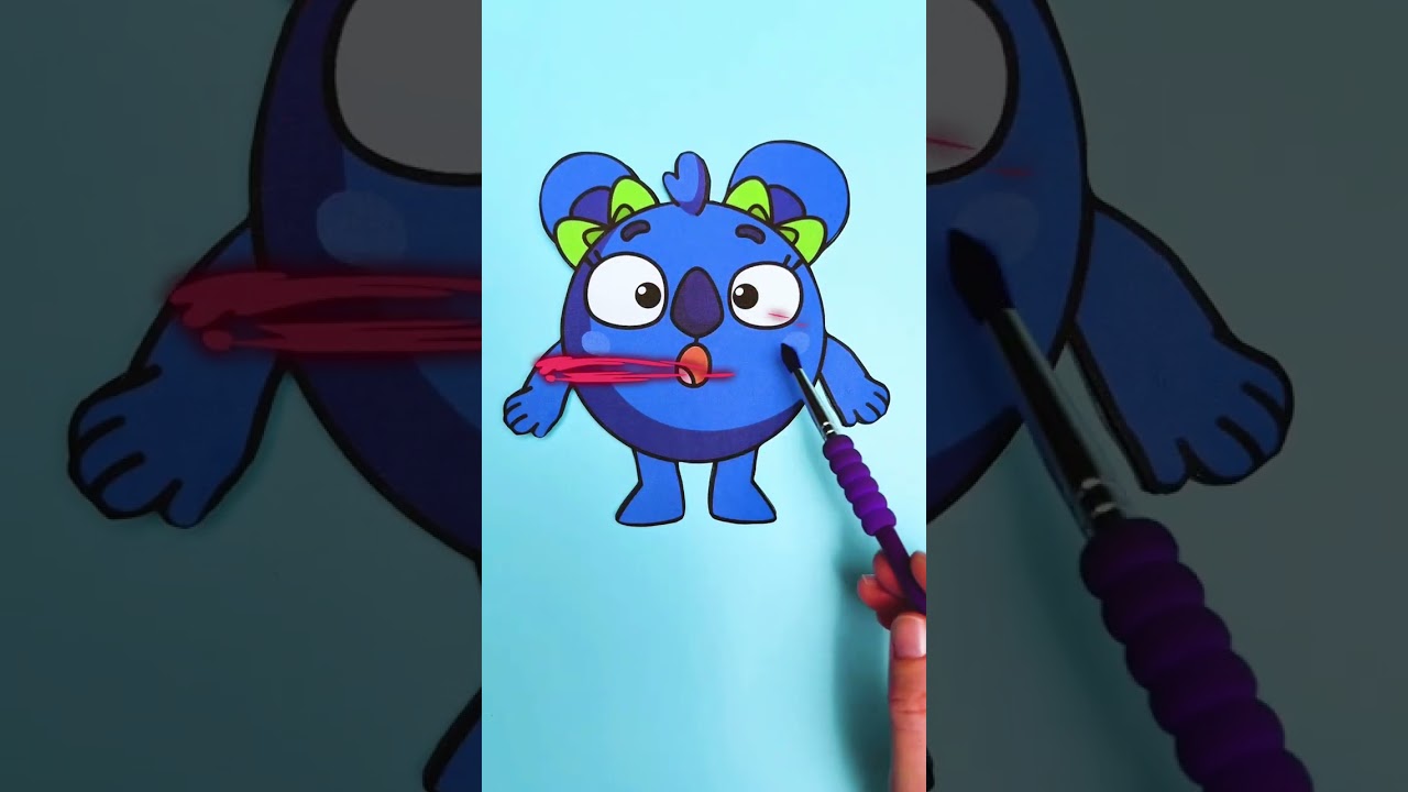 Easy craft and coloring Koala | More Best Kids Songs And Nursery Rhymes by Fluffy Friends