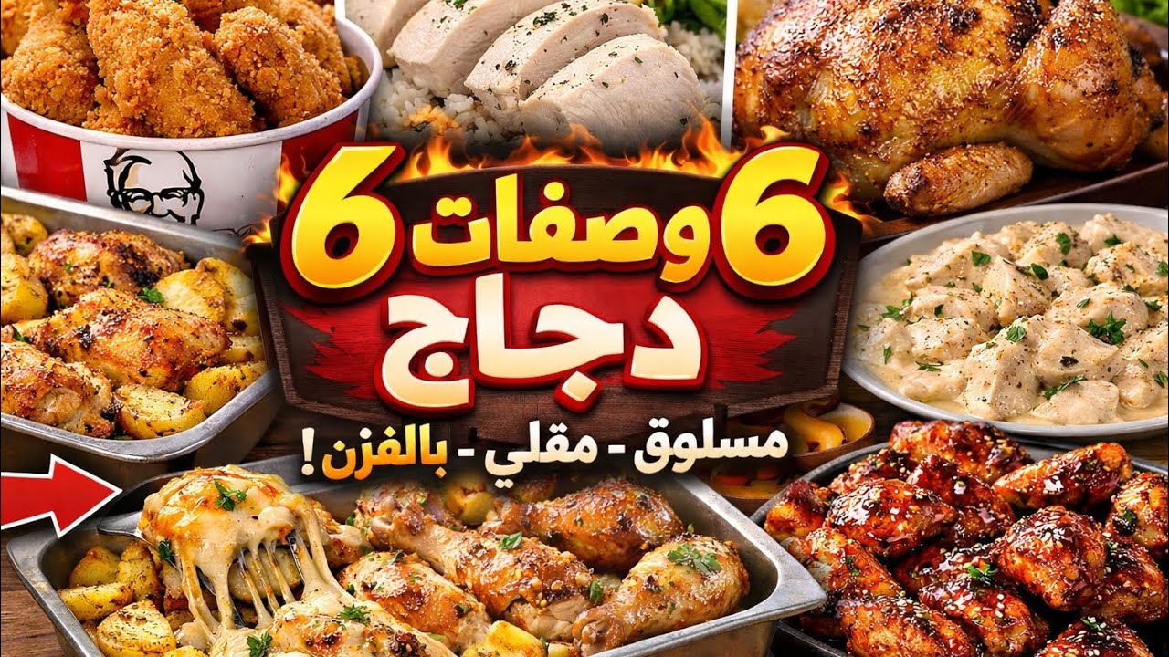 لا تحتار ولا تحتارى ٦وصفات دجاج❗كل يوم وصفه  مختلفه لرمضان ‼️ونسمع مع راديو زمان رمضان فى رمضان 🤣