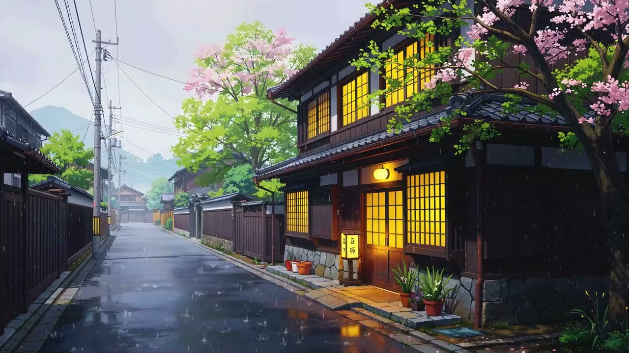 Cozy Japanese Café in the Rain 🌧️ Lofi Beats for Deep Focus