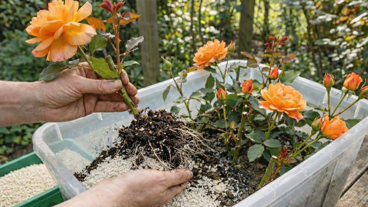 I Used Rice Water on Roses — The Roots Went Crazy!