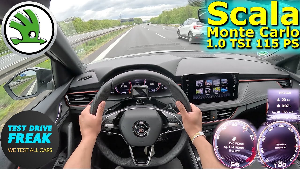 2024 Skoda Scala Monte Carlo 1.0 TSI DSG 115 PS TOP SPEED AUTOBAHN DRIVE POV