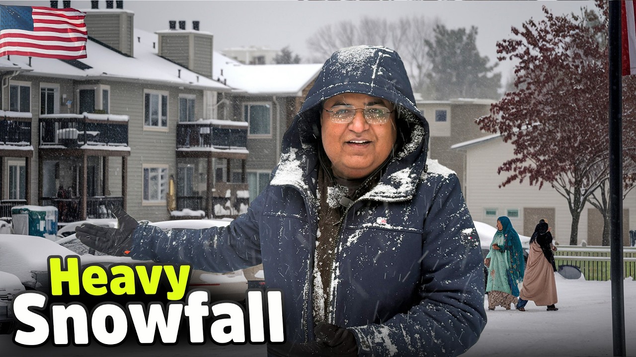 HEAVY SNOWFALL in Houston 🇺🇸 REAL wali Snow Hogye 😍 ( Part-1)