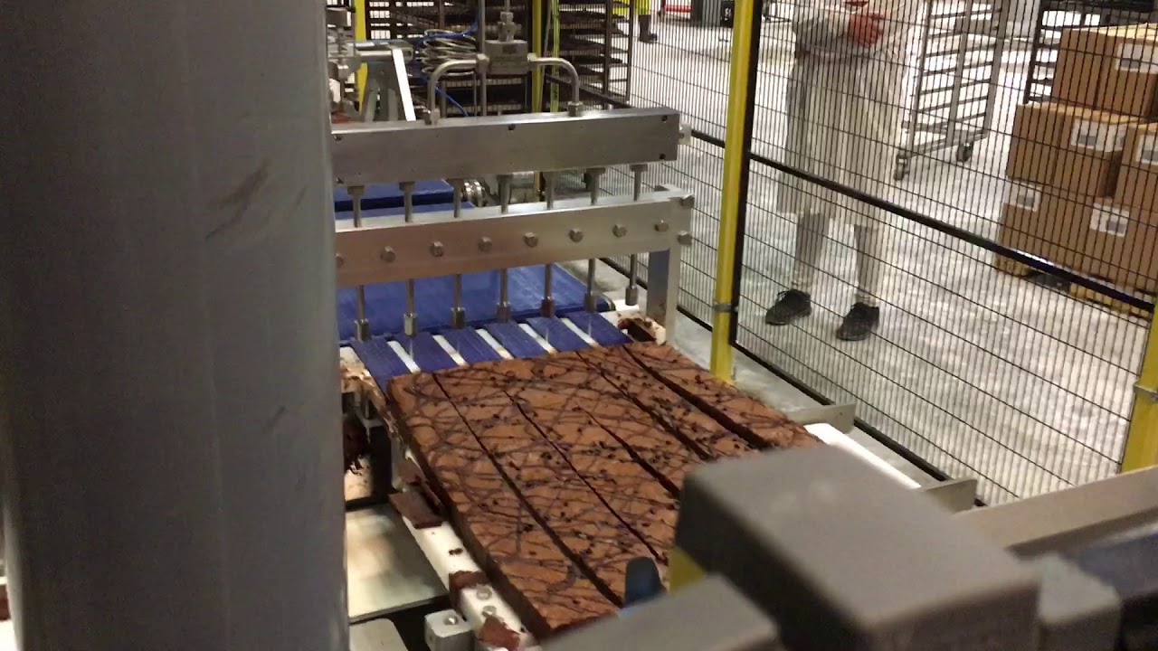 Waterjet Cutting Conveyor for Brownies