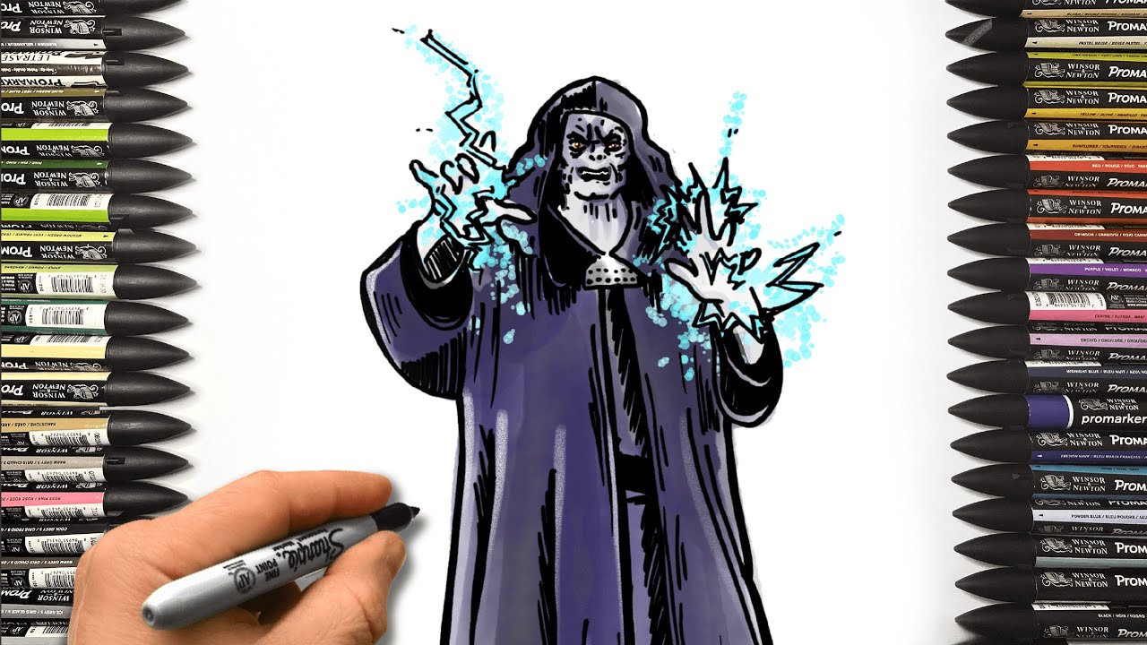 Drawing Emperor Palpatine – Fortnite x Star Wars #starwars #drawing