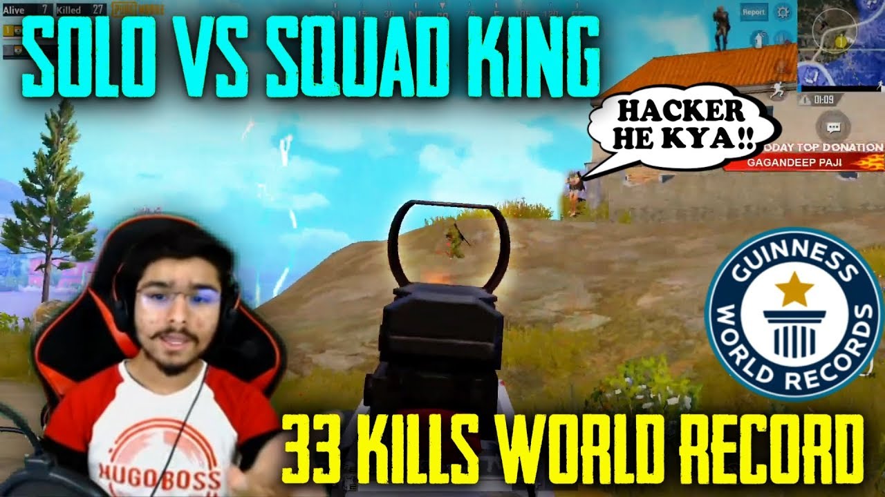 33 SOLO KILLS NEW WORLD RECORD | SOLO VS SQUAD SEASON - 11 | LoLzZz PUBG MOBILE [EMULATOR]