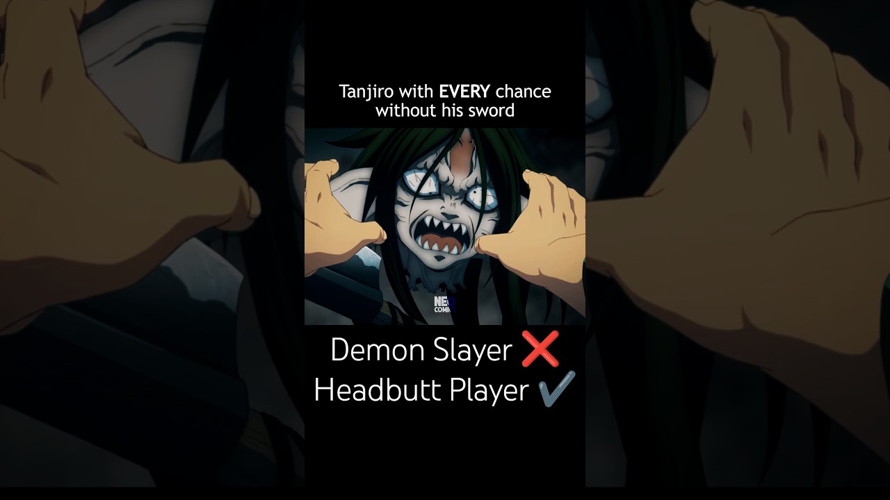 Headbutt Expert TANJIRO!😂 #demonslayer #headbutt #tanjiro #anime #hashira #inosuke #otaku #manga