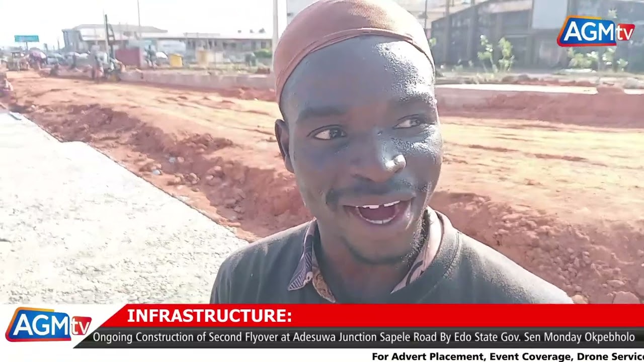 The ongoing construction of Benin second flyover at Adesuwa Junction Sapele road, EDO IS SHINING 
