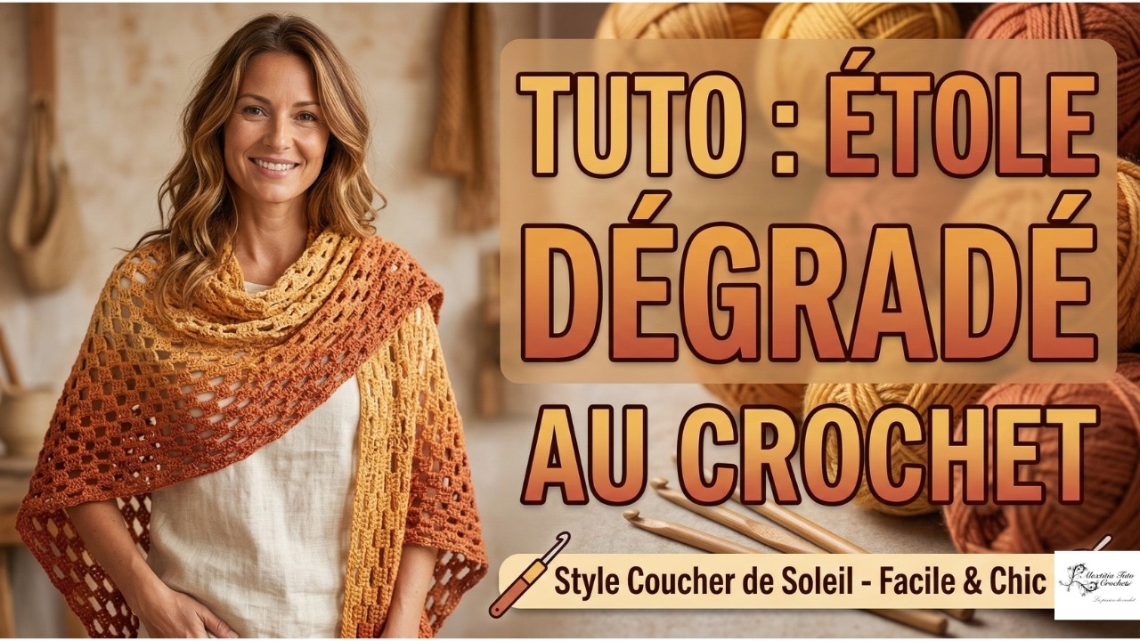 Tuto étole, écharpe au crochet
