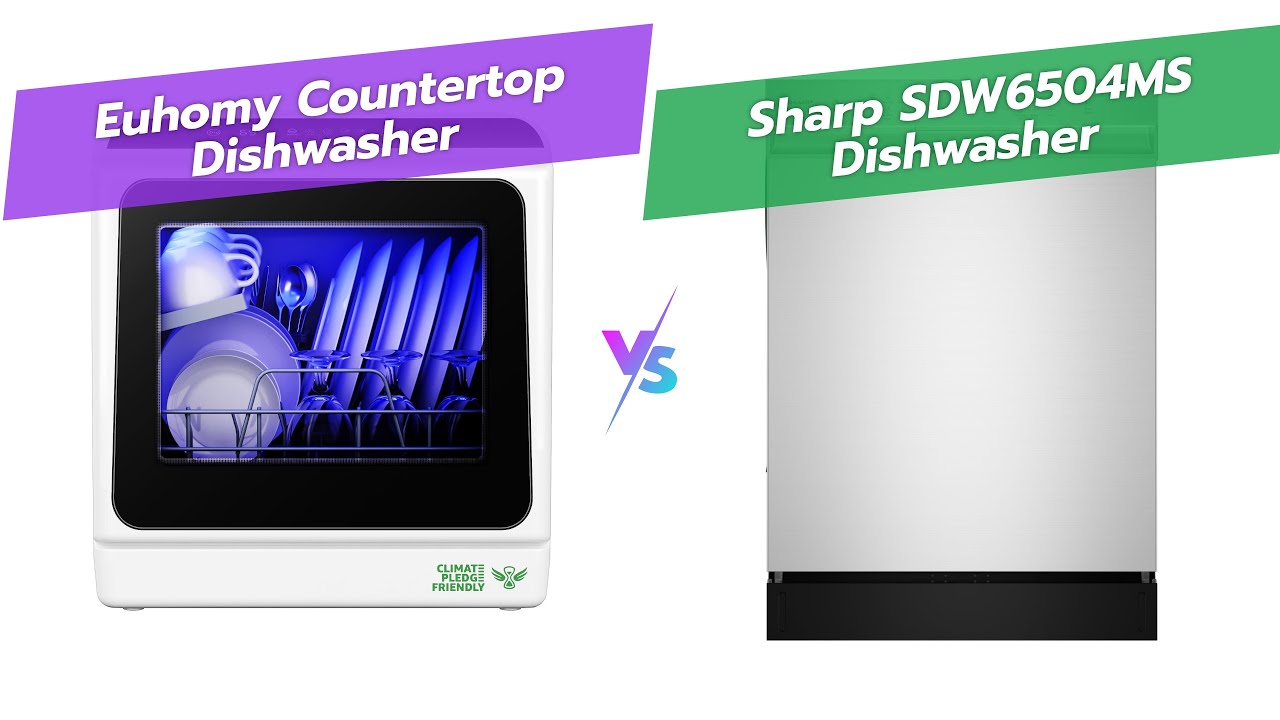 Сравнение настольной посудомоечной машины EUHOMY и Sharp SDW6504MS: компактная портативная модель...