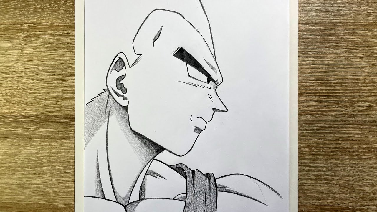 Cómo Dibujar a Vegeta en Estilo Anime | Tutorial Paso a Paso con Lápiz