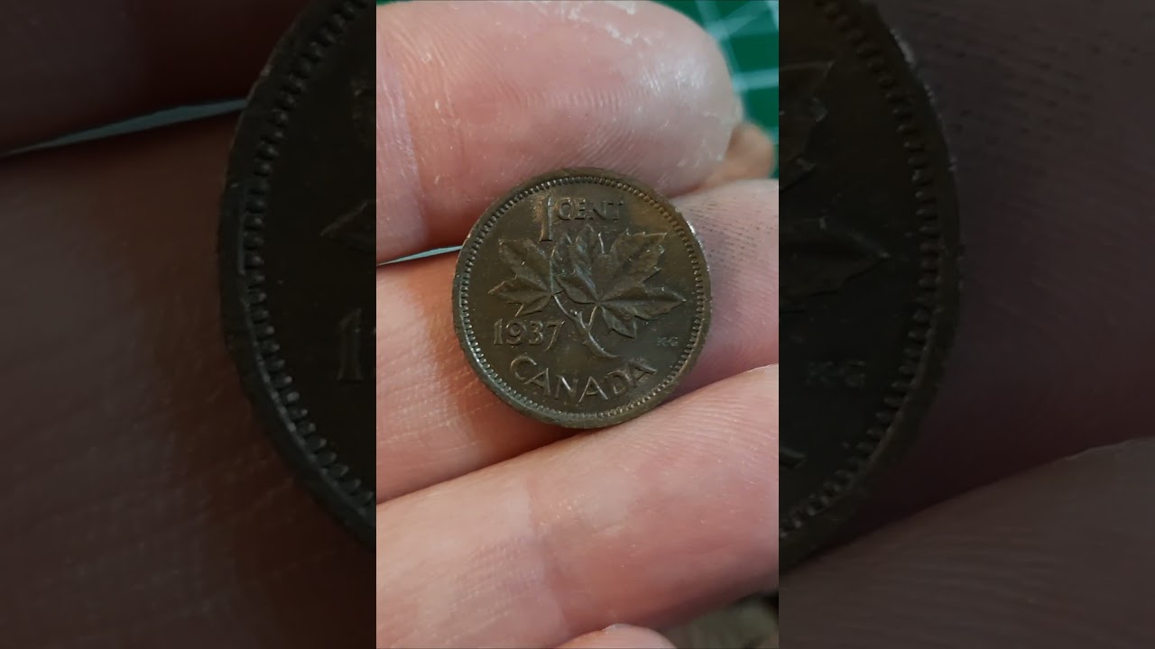 First Year King George VI - 1937 Canada 1 Cent #coinrollhunting #coin #coinrollhunting #money
