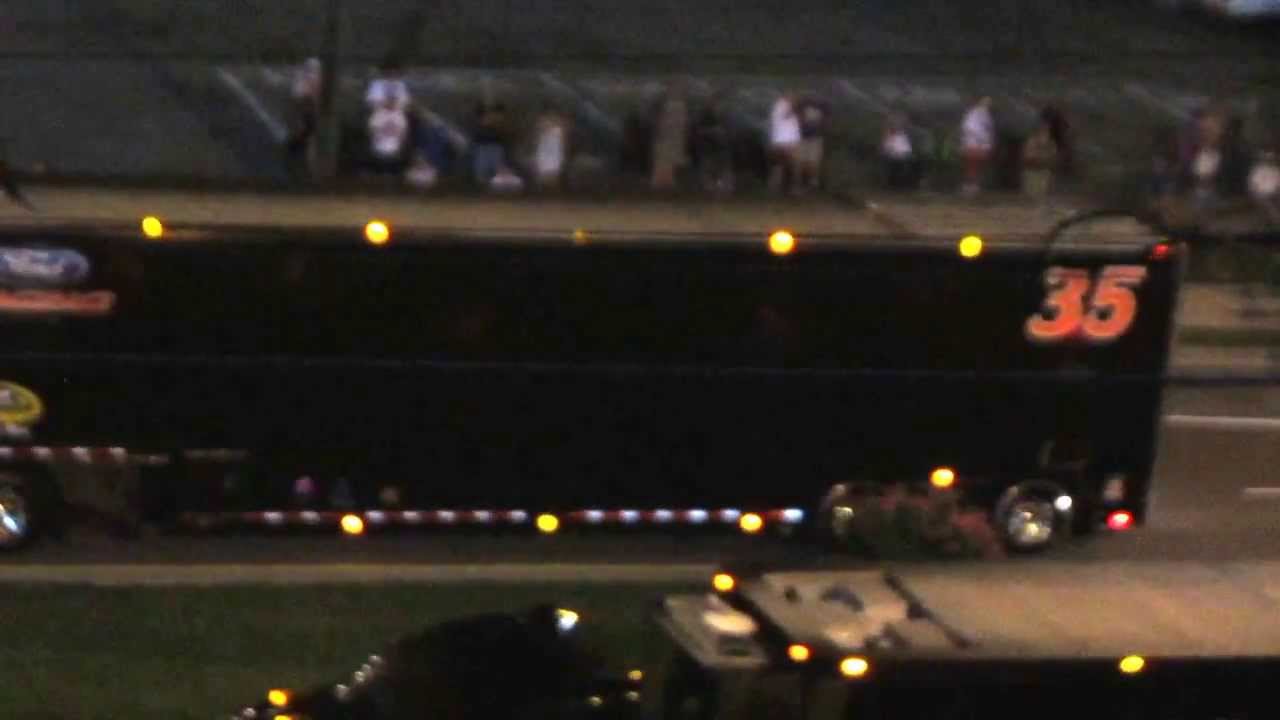 Nascar hauler parade at Bristol 2013