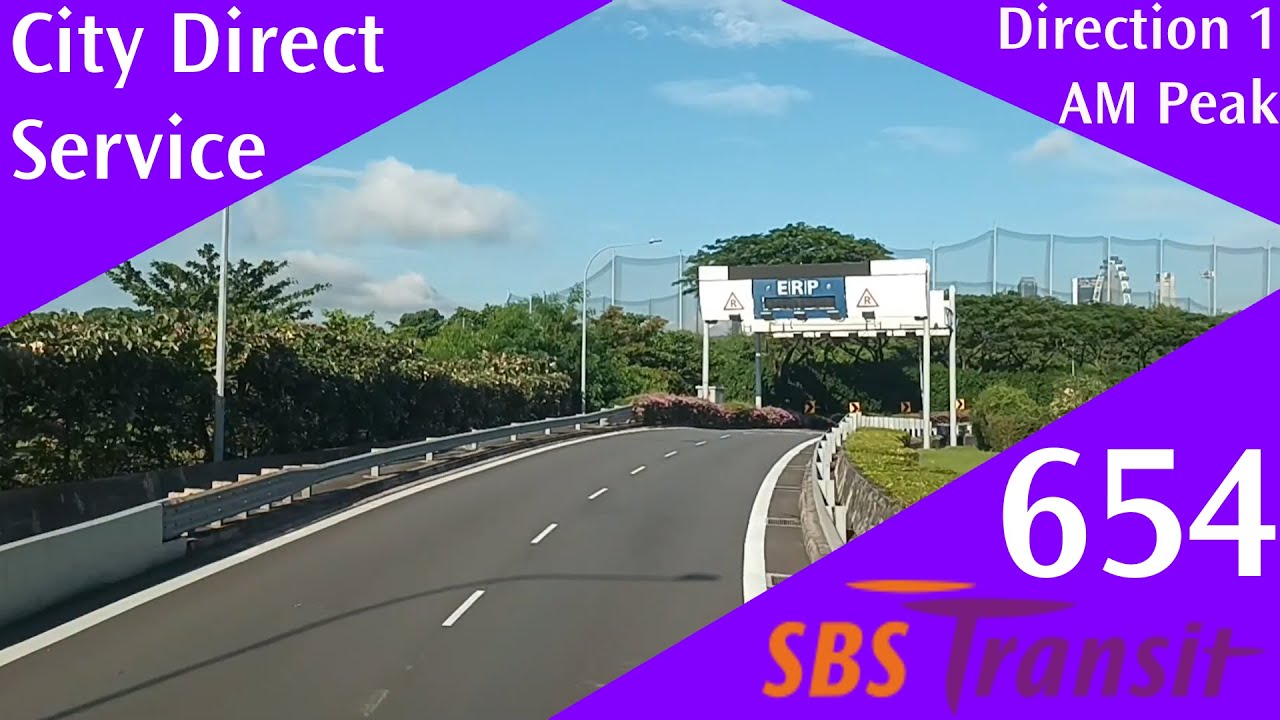 Singapore SBS Transit City Direct Bus Service 654 Route Visual (AM Peak)