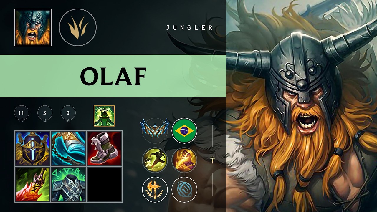 Olaf Jungle vs Vi - BR Challenger Patch 26.08