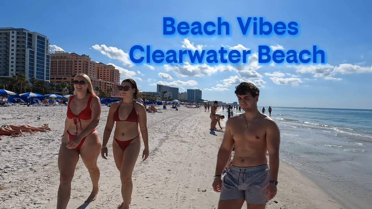 Clearwater Beach Winter Walk 2026 | Beautiful Sunny Beach Day in Florida.