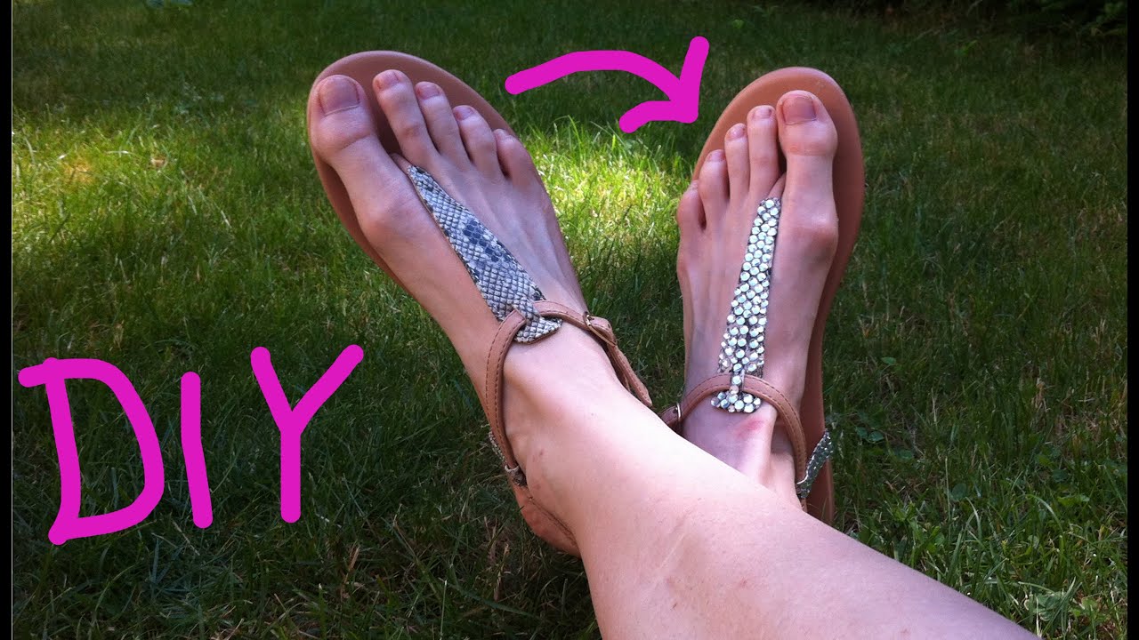 DIY Rhinestones Sandals