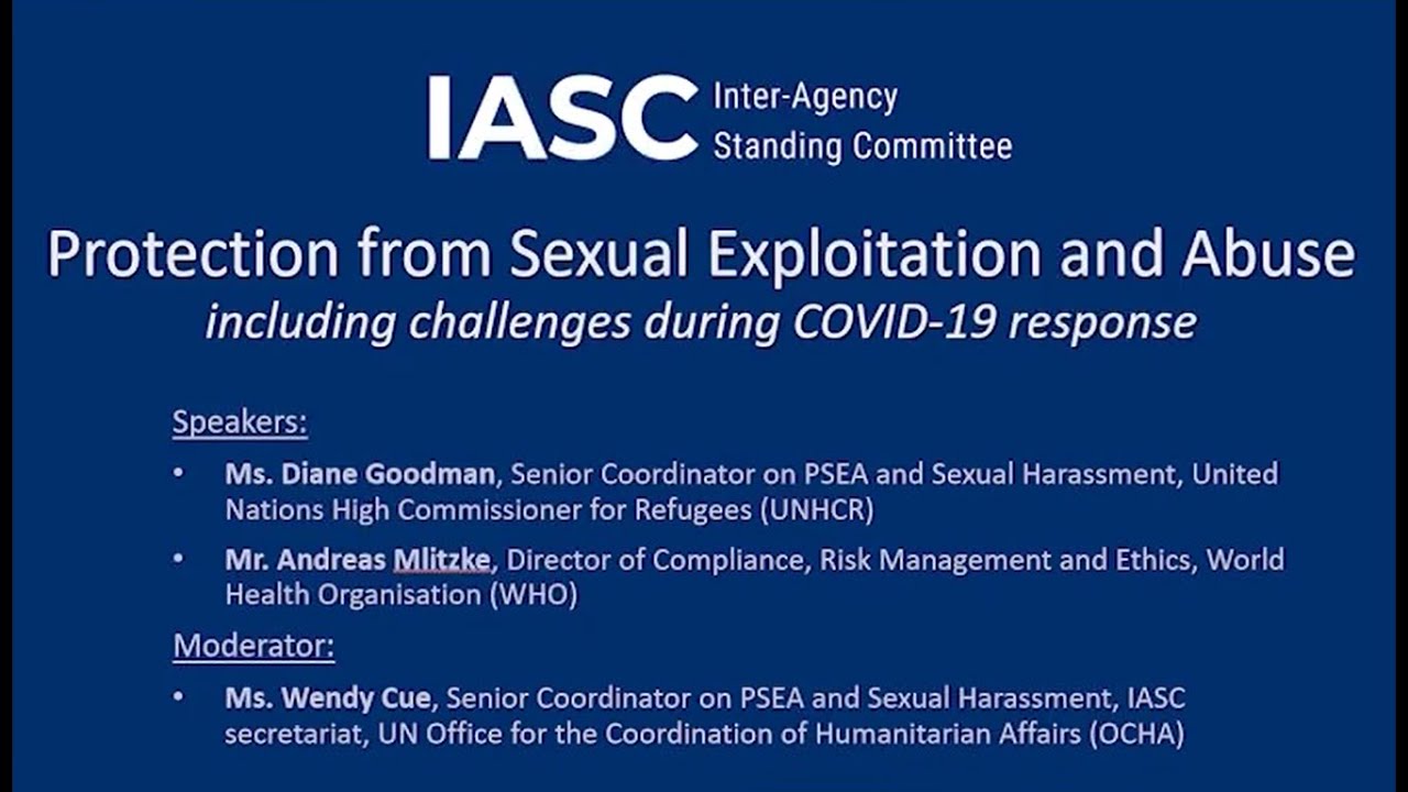 IASC Briefing on PSEA including during COVID-19