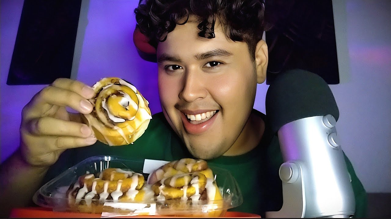 ASMR | Roles de Canela Glaseados | Eating Sounds, Susurros 먹방 