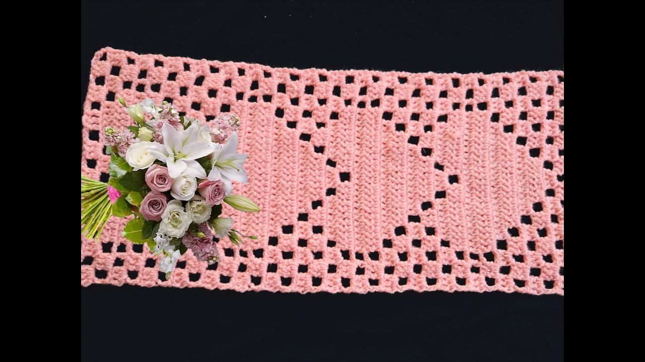 TAPETE O CAMINO DE MESA TEJIDO A CROCHET SUPER FÁCIL#arte #crochet #parati #manualidades #tejidos