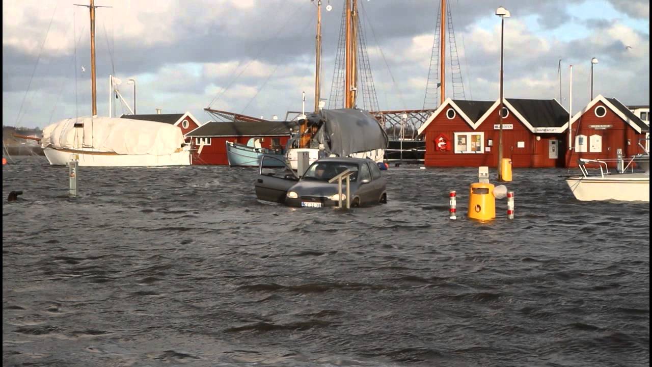 Voldsom stormflod over Holbæk, 06-12-2013