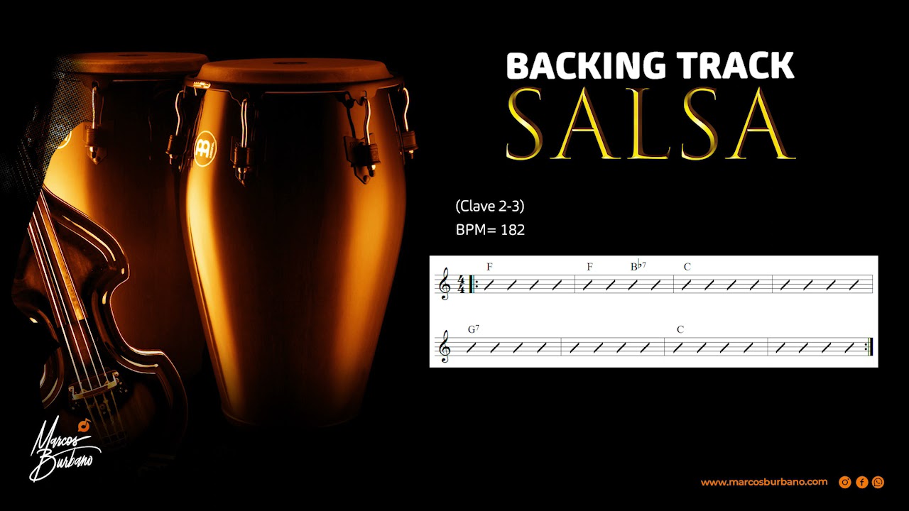 #95 BACKING TRACK (Am) - Pista de Salsa para practicar improvisación [Percusión y Bajo]