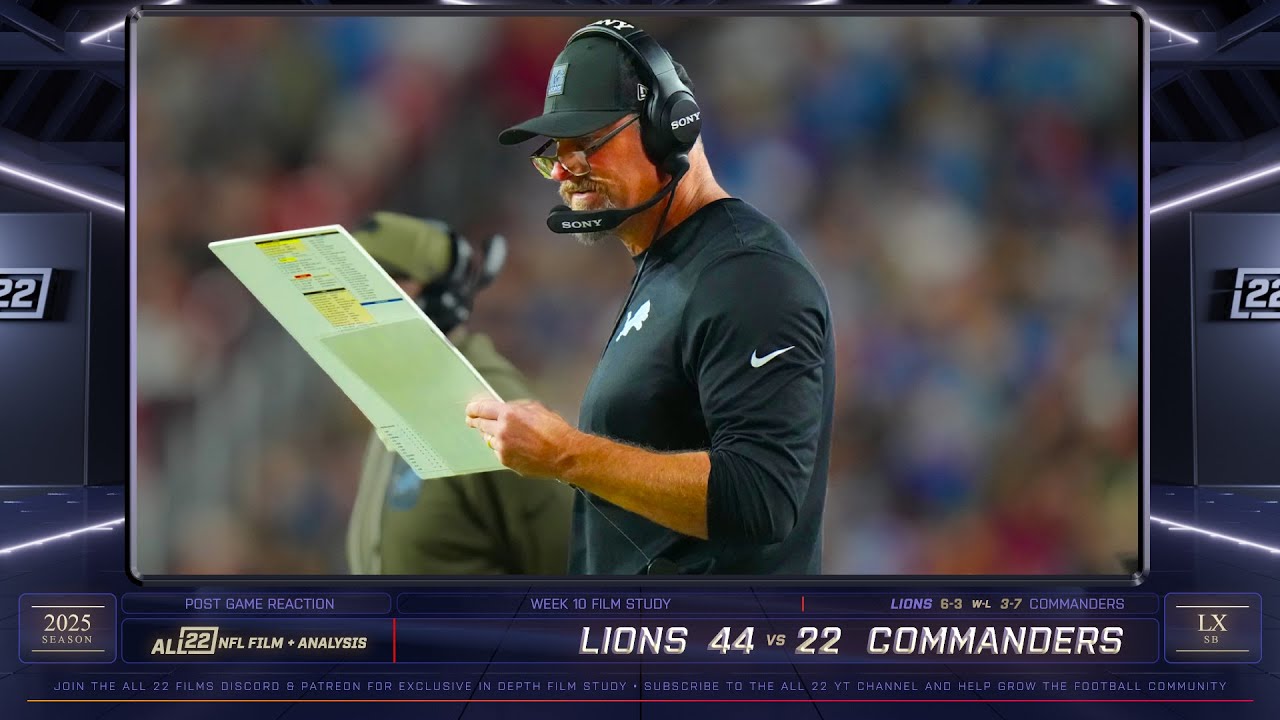 LIONS 44, COMMANDERS 22: JARED GOFF/DAN CAMPBELL DUO CONQUER THE COMMANDERS - ALL 22 FILMS REACTION