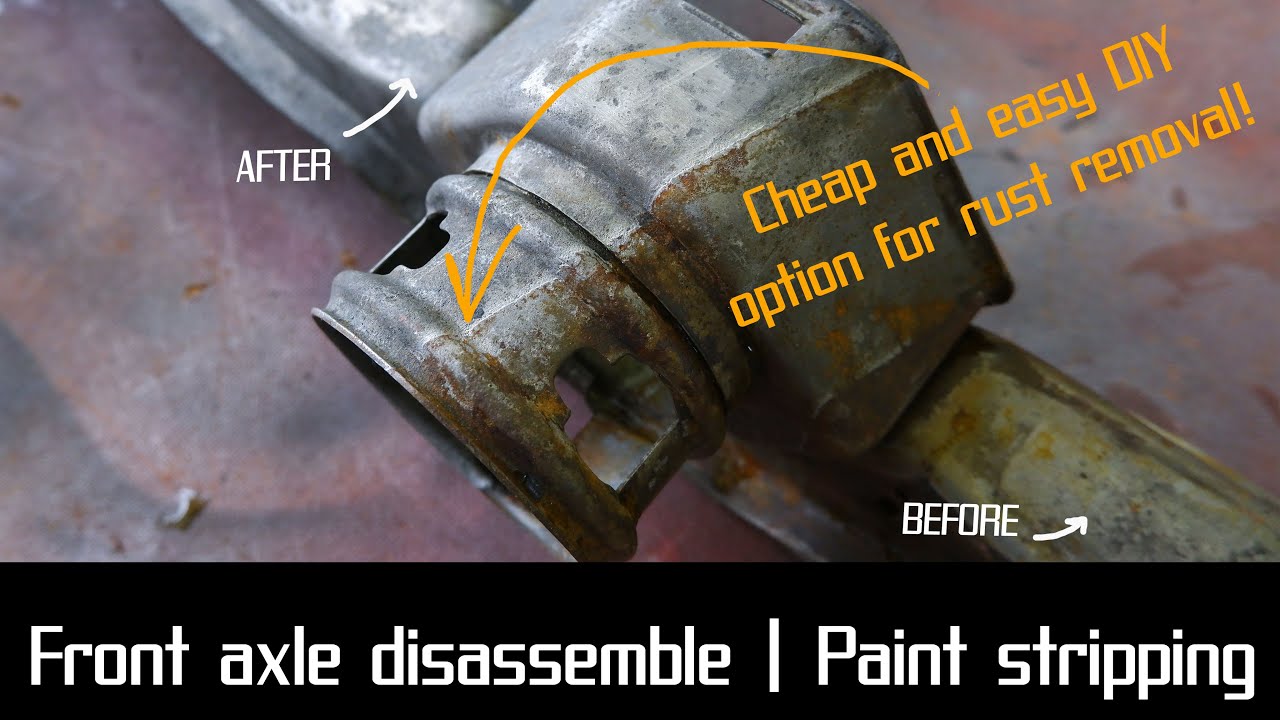 Opel Manta A - Another front axle disassembled | Rust removal with citric acid | Paint stripping |