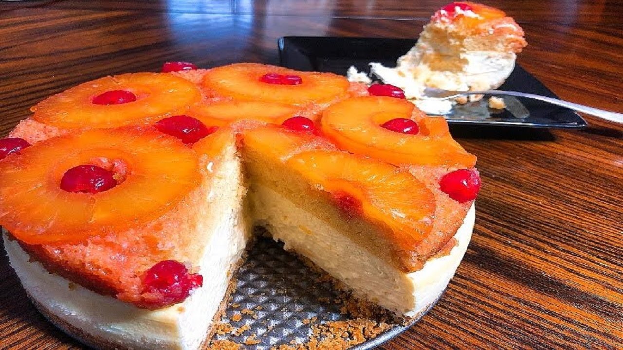 Перевернутый чизкейк с ананасом (СУПЕР ПРОСТОЙ РЕЦЕПТ!!)