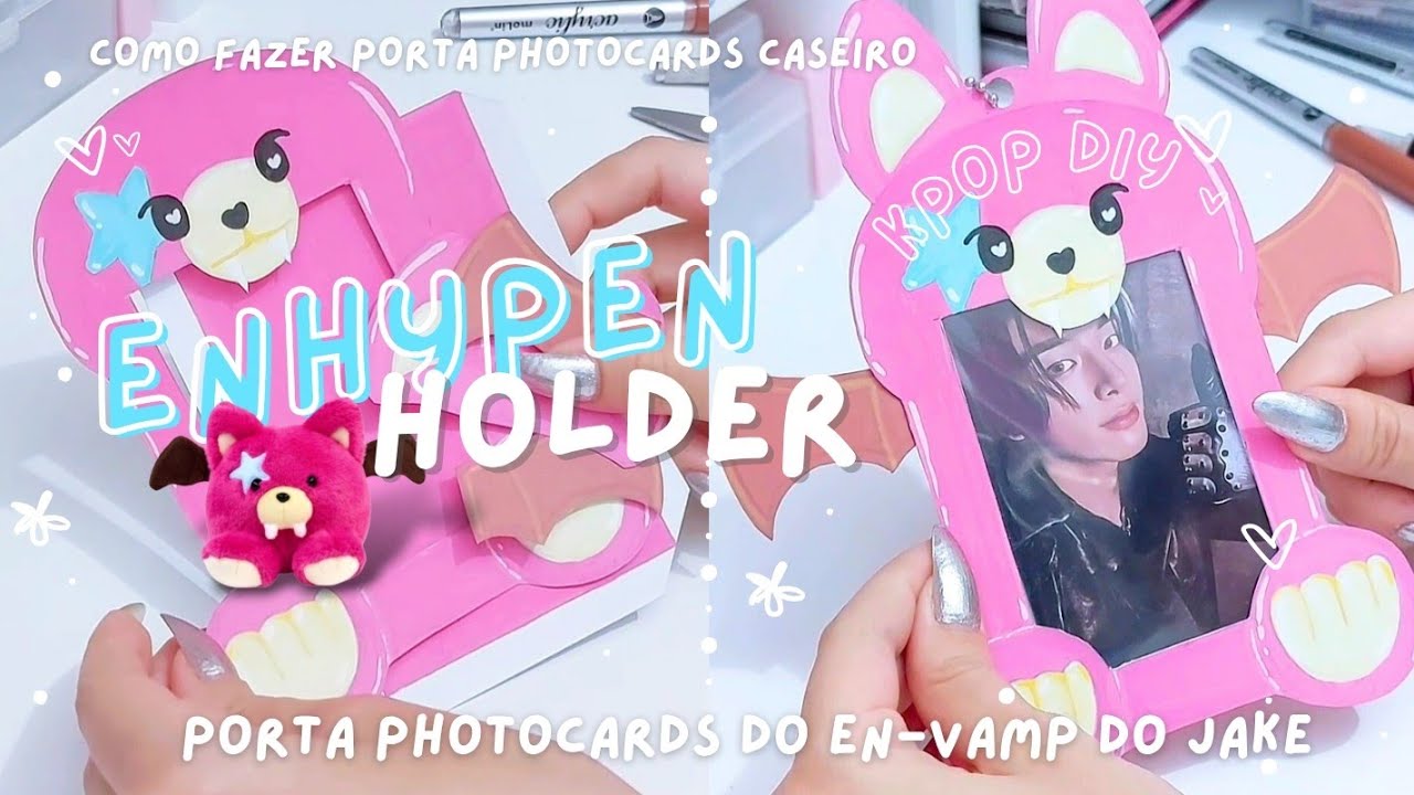 🎀•°.. DIY Porta Photocards caseiro do ENHYPEN | en-vamp Kpop Holder (JAKE) • [PT-BR] 