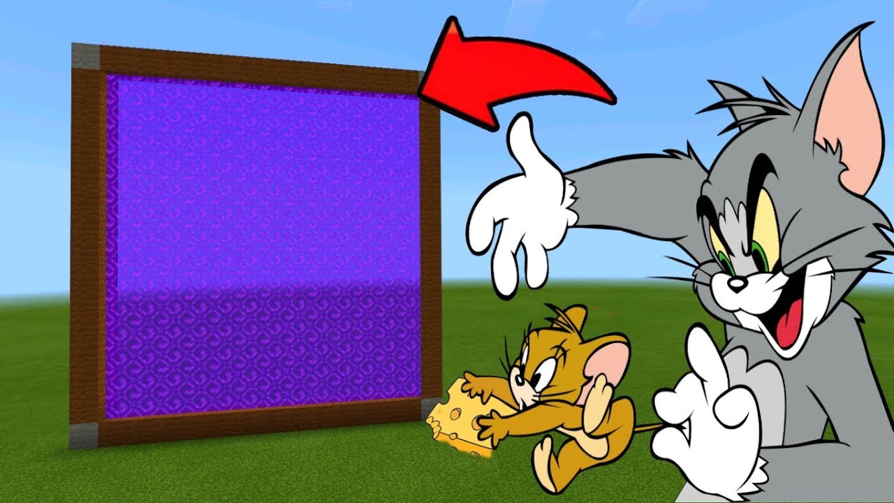 Minecraft Pe How To Make a Portal To The Tom and Jerry Dimension - Mcpe Portal To Tom and Jerry!!!