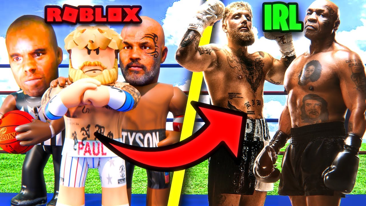 JAKE PAUL VS MIKE TYSON IN ROBLOX FIGHT IN A SCHOOL