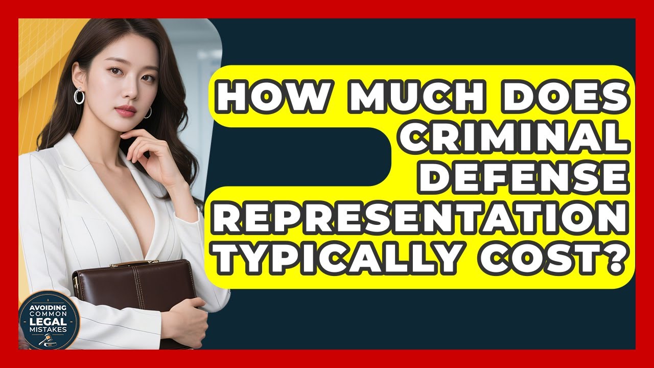 How Much Does Criminal Defense Representation Typically Cost? | Avoiding Common Legal Mistakes News