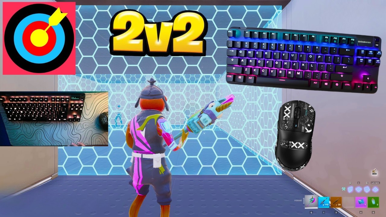 Fortnite 2v2 Piece Control😍 SteelSeries Apex Pro TKL ASMR💤